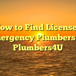 How to Find Licensed Emergency Plumbers on Plumbers4U