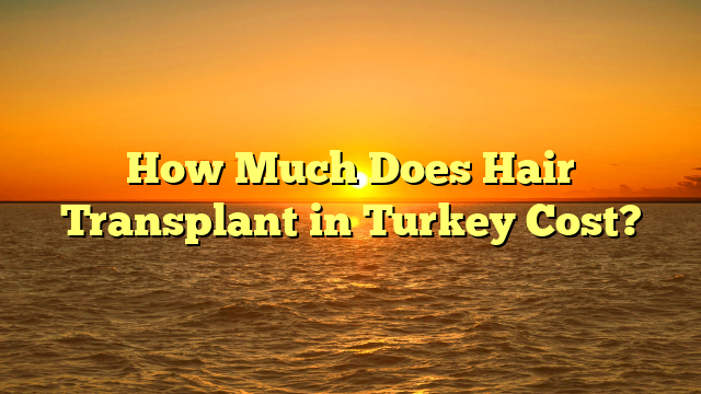 How Much Does Hair Transplant in Turkey Cost?